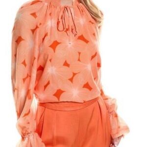 NWT RAMY BROOK CLARKE PEAZA BLOUSE Dallas Cowboys Cheerleaders Sz Small Melon